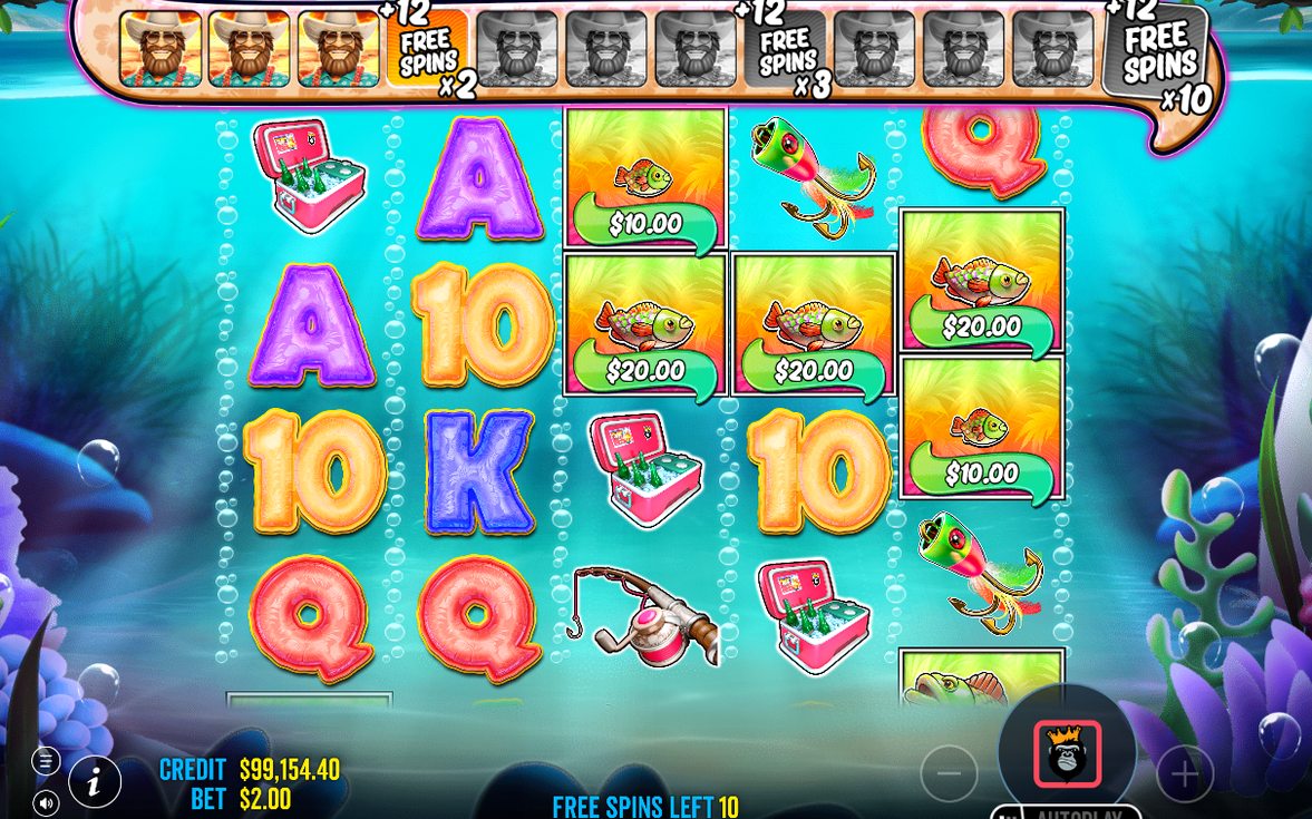 Freispielrunde mit aktivem Multiplikator in der Spielansicht
